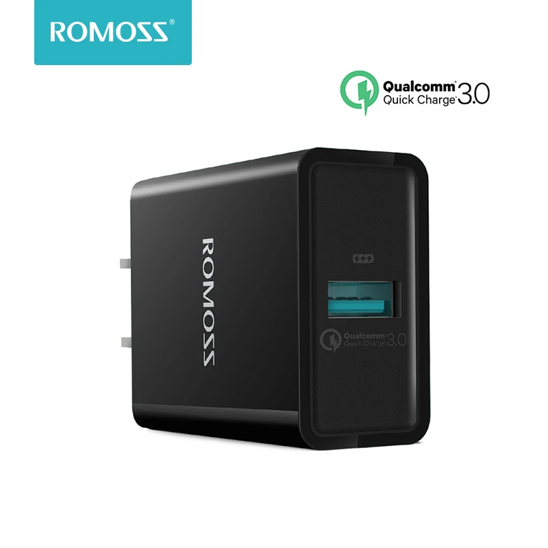 Romoss USB Charger Quick Charge 3.0 Fast Charger QC3.0 QC2.0 18W Portable Wall USB Power Adapter Charging For Phone Chargers