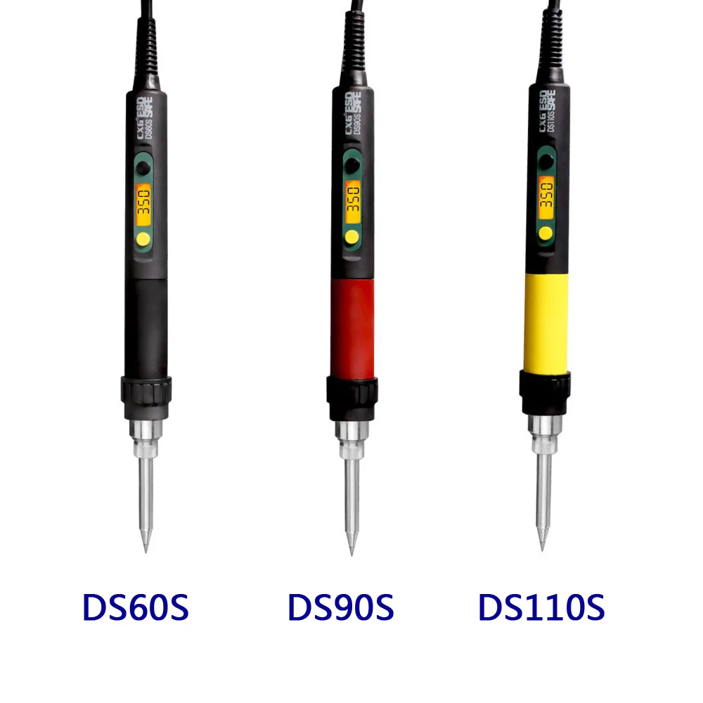 

CXG DS 60S-110S High Quality Anti-static Electric Iron Thermostat Digital 220V 110W Soldering Iron Ceramic Heater A13211 Heating