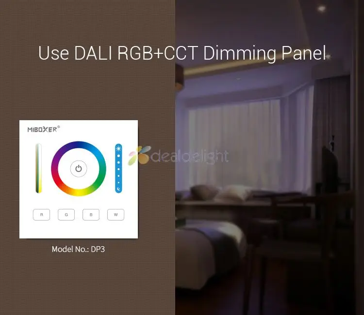 Miboxer DALI 25 Вт RGB+ CCT светодиодный светильник DL-DOW25 совместимый DP3 Сенсорная панель DL-POW1 din-рейка DALI автобус блок питания