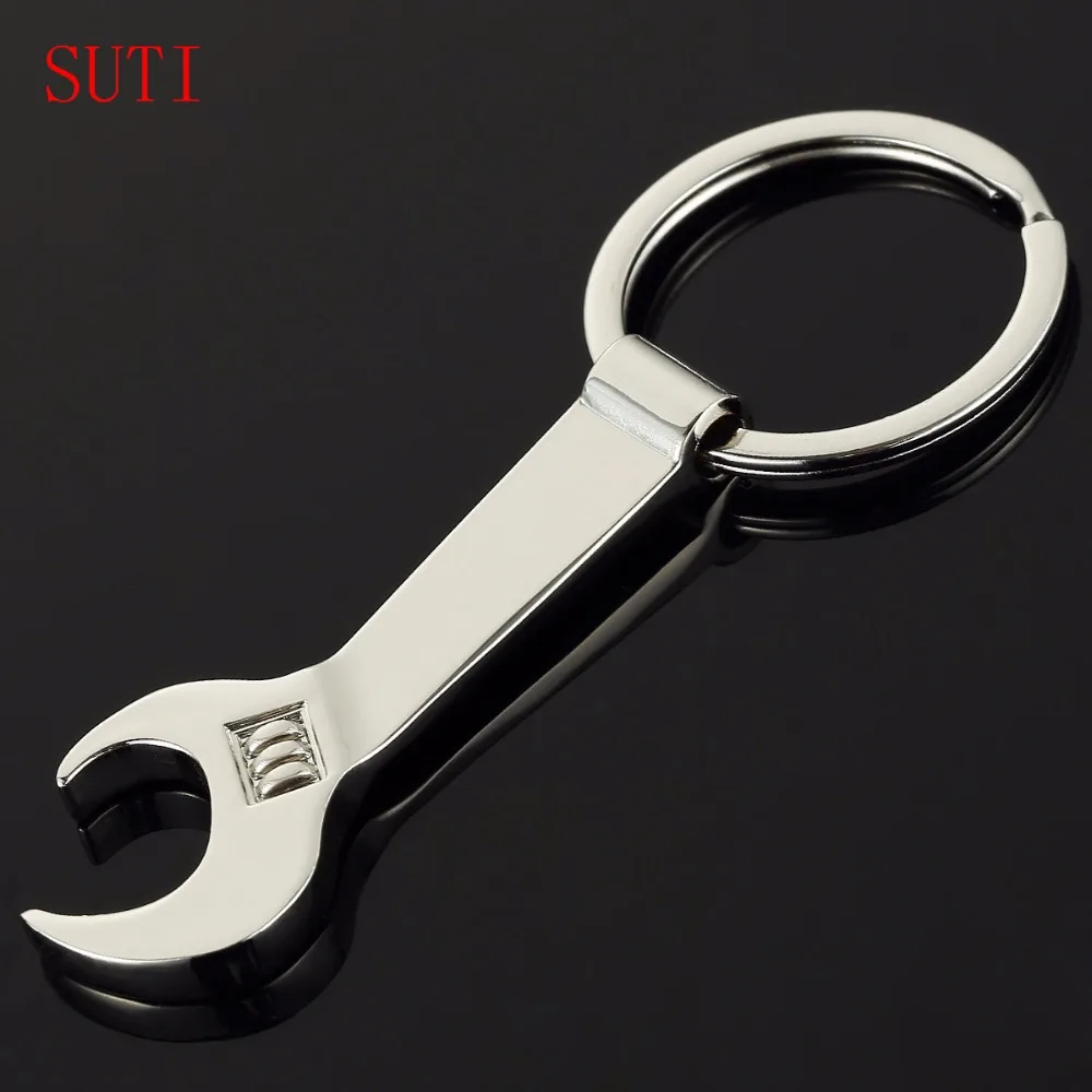 

New 10PCS Creative Metal Wrench Spanner Beer Bottle Opener Keychain Keyring Tools Model Key Holder