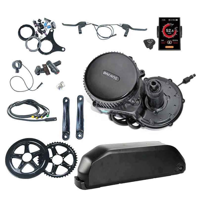 Bafang мотор BBS02B 48V500W Mid Motor Kit 8fun Bafang 500 Вт 48В 16AH велосипед Батарея, фара для электровелосипеда в комплект для переоборудования электрического велосипеда