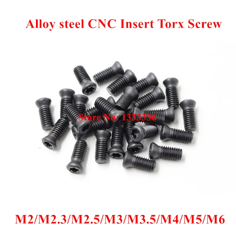 50pcs M2.5 x 6mm Insert Torx Screw for Replaces Carbide Inserts CNC Lathe Tool 