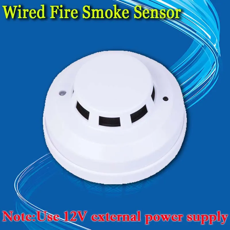 Beste Gratis Verzending! Nieuwe Wired Networking Sensor Rookmelder Voor Host componenten Rookmelder Alarm Voor gsm alarmsysteem