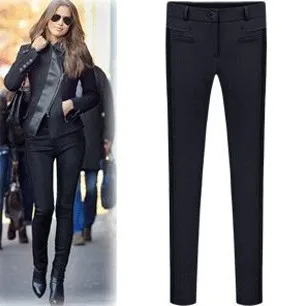 skinny black slacks women's