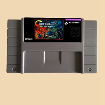 

Contra III-The Alien Wars 16 bit Big Gray Game Card For USA NTSC Game Player
