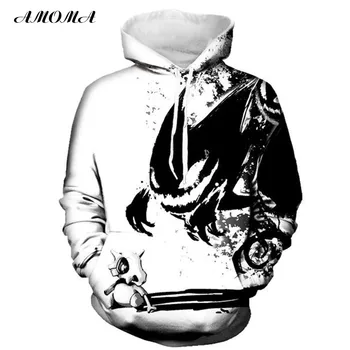 

AMOMA Unisex Realistic 3d Digital Print Pullover Hoodie Hooded Sweatshirt Monster