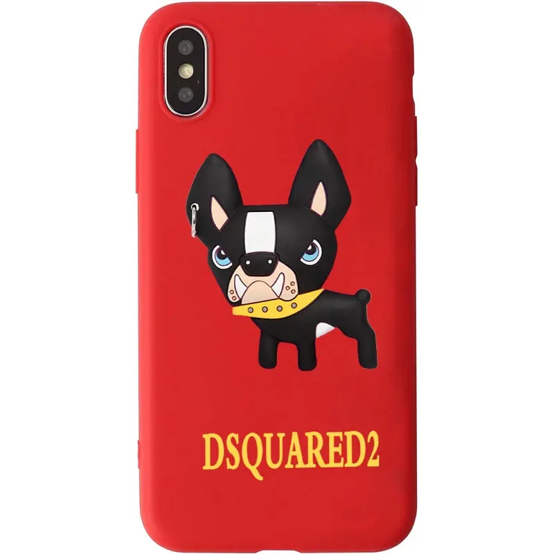 New Arrival Milan Maple Dsquared Italian fashion brand Candy Color TPU Case For iphoneX 7 8 XS XR Pink Red Yellow purple Cover