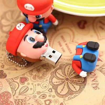 Горячая продажа мультфильм Супер Марио USB флэш накопитель 8 ГБ 32 64 Гб карта памяти