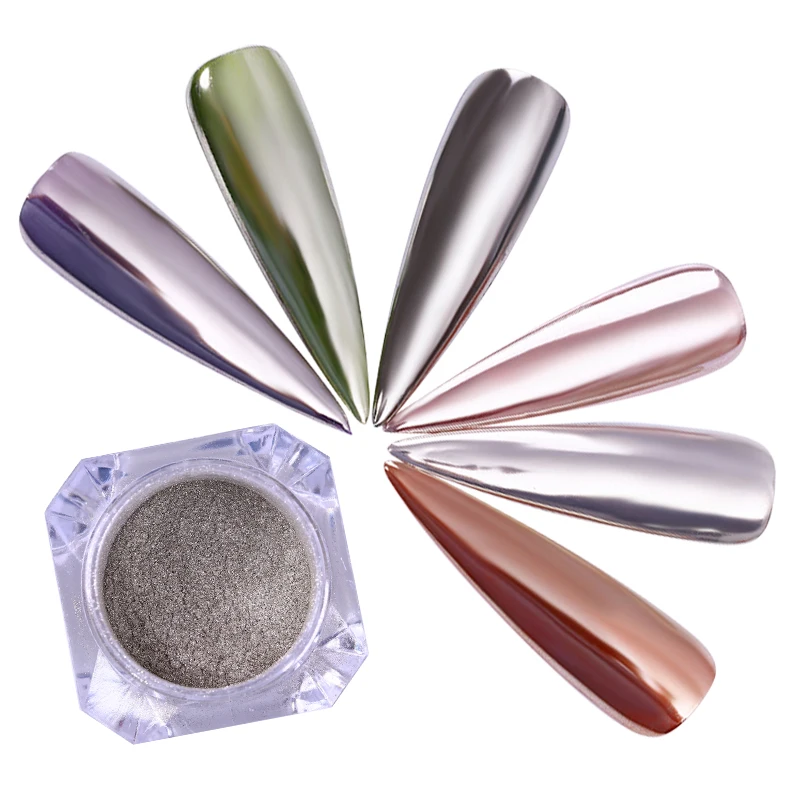 BORN PRETTY Gold Silver Mirror Powder Holographic Powder 1g Nail Glitter Dust Nail Art Sequins Chrome Mirror Pigments