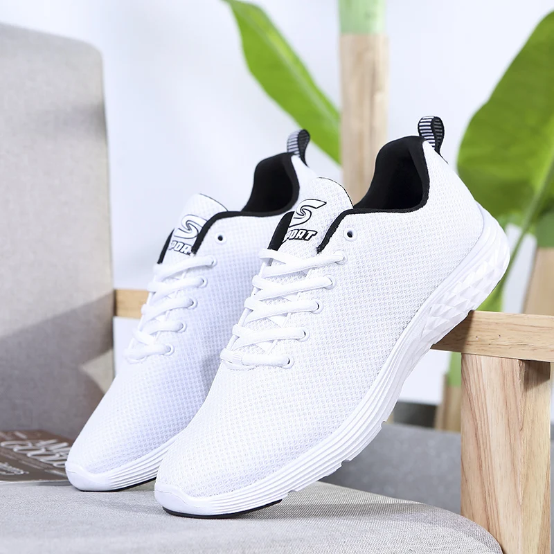 

Hemmyi Couple Shoes Men's Sneakers Casual Shoes Fashion Comfortable Breathable Mesh Lace-up Zapatos De Hombre Dropshipping