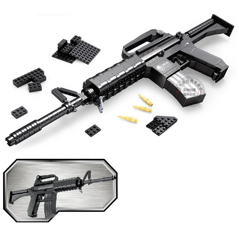 DIY Nerf Элитный пистолет M16 пулемет машина карбин строительный блок набор