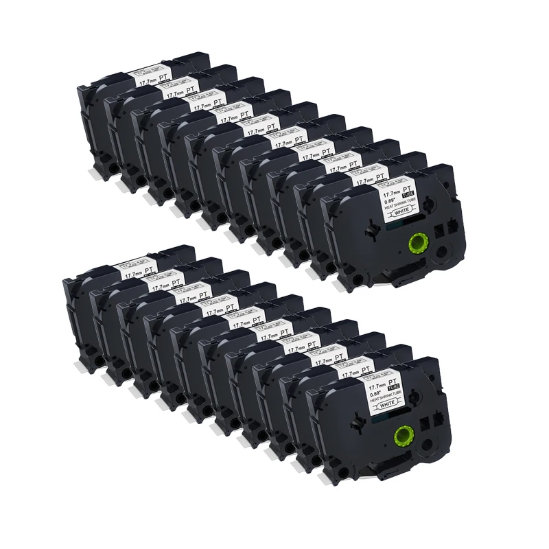 20PCS Compatible 17.7mm x1.5m black on white Hse241 hse241 heat shrink