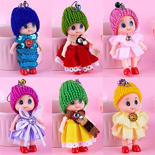 Ринху плюшевый брелок для ключей милые модные детские плюшевые куклы брелок мягкие брелоки с игрушками для девочек женщин - Цвет: 1pc random color