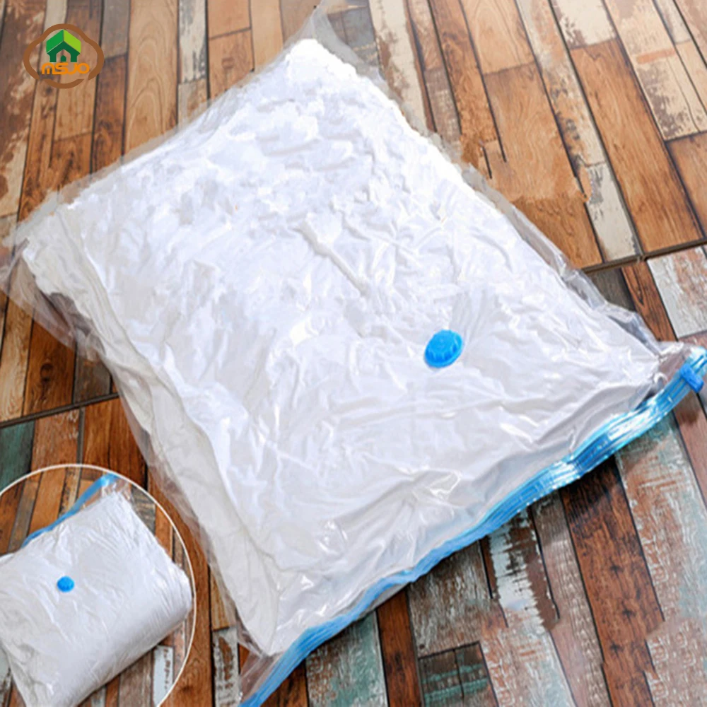 Goede Msjo Vacuüm Zakken Voor Kleding 10 STUKS Opbergtas Met Pomp Hand Air Bespaar Ruimte Opvouwbare Pouch Verzegelde Kleding Organizer vacuüm Zakken