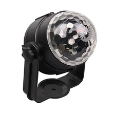 18W Mini LED USB Auto Rotation DJ Stage Light Bulb Party Disco Club Car Crystal Magic Ball Lamp