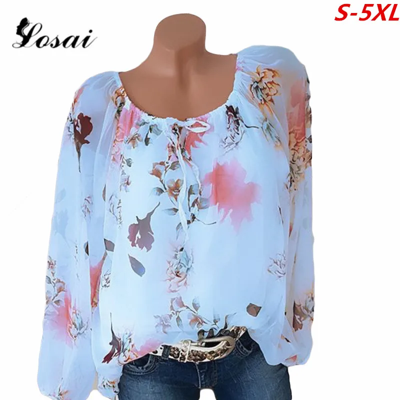 

Plus Size 5XL Blusa Long Sleeve Women Blouse Summer Vintage Floral Print Blouses Lace Loose Shirts Female Bohemian Blusas Tops