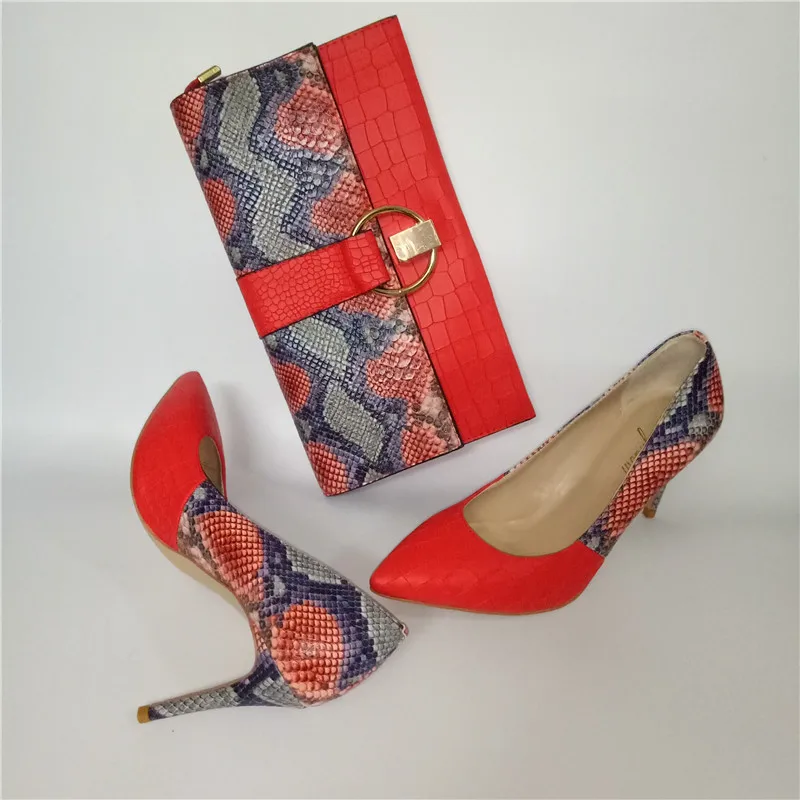 Брендовая женская обувь на высоком каблуке; сезон весна-лето; туфли-лодочки с острым носком и красной прострочкой 10 см; модная пикантная обувь; подходящая Сумочка-клатч; A93-9 - Цвет: red