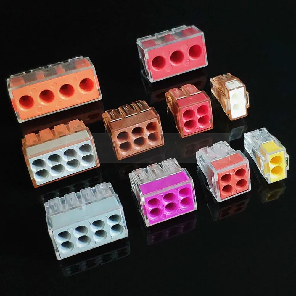 wire connector 602 604 102 104 building terminal block 2Pins 4Pins cable 0.75-4.0mm2 lead link | Обустройство дома