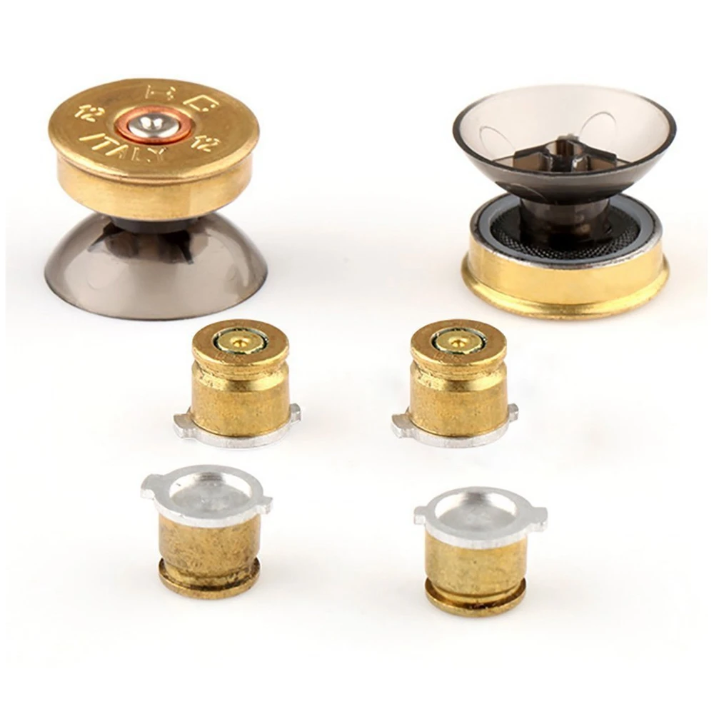 

New Gold Thumbsticks Bullet Buttons and Bullet ABXY Buttons Set For DualShock 4 Wireless Controller PS4 Controller Descriptions