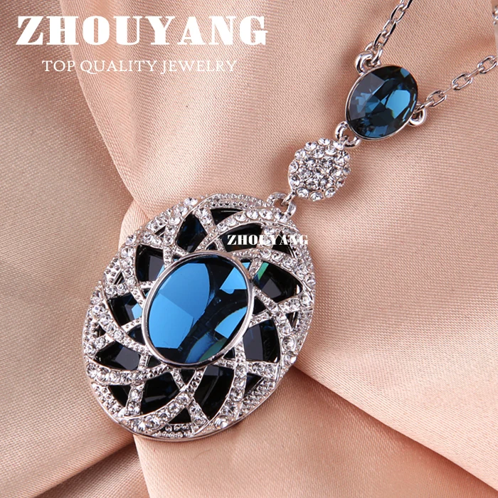 

Top Quality ZYN002 Beauty And Noble Necklace Silver Color Fashion Pendant Jewelry Made with Austria Crystal Wholesale