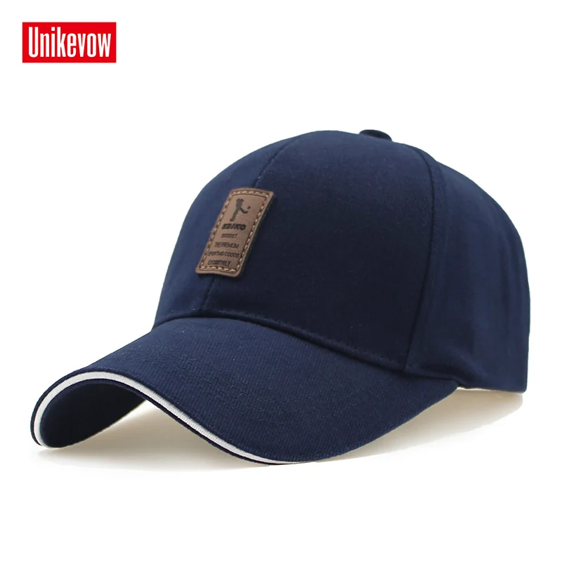 Navy-White 1 шт. бейсбольная кепка мужская Регулируемая Кепка повседневные Шапки для отдыха одноцветная модная Снэпбэк шапка на лето и осень - Цвет: Navy-White