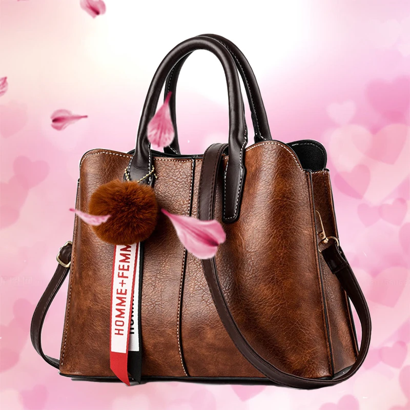 2019 New Luxury Leather Bags Women Designer Handbags Fashion Brand Desiney Fur Crossbody Shoulder Ladies Bag Female sac a main