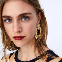 

Lalynnly Big Geometric Drop Dangle Earrings For Woman Gift Fashion Punk Wedding Party Statement Earring Jewelry Wholesale E35131