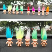 5Pcs/Set Colorful Hair PVC Troll Doll Family Members Daddy Mummy Baby Boy Girl Trolls Toy Anime Action Figure Juguetes Kids Toys