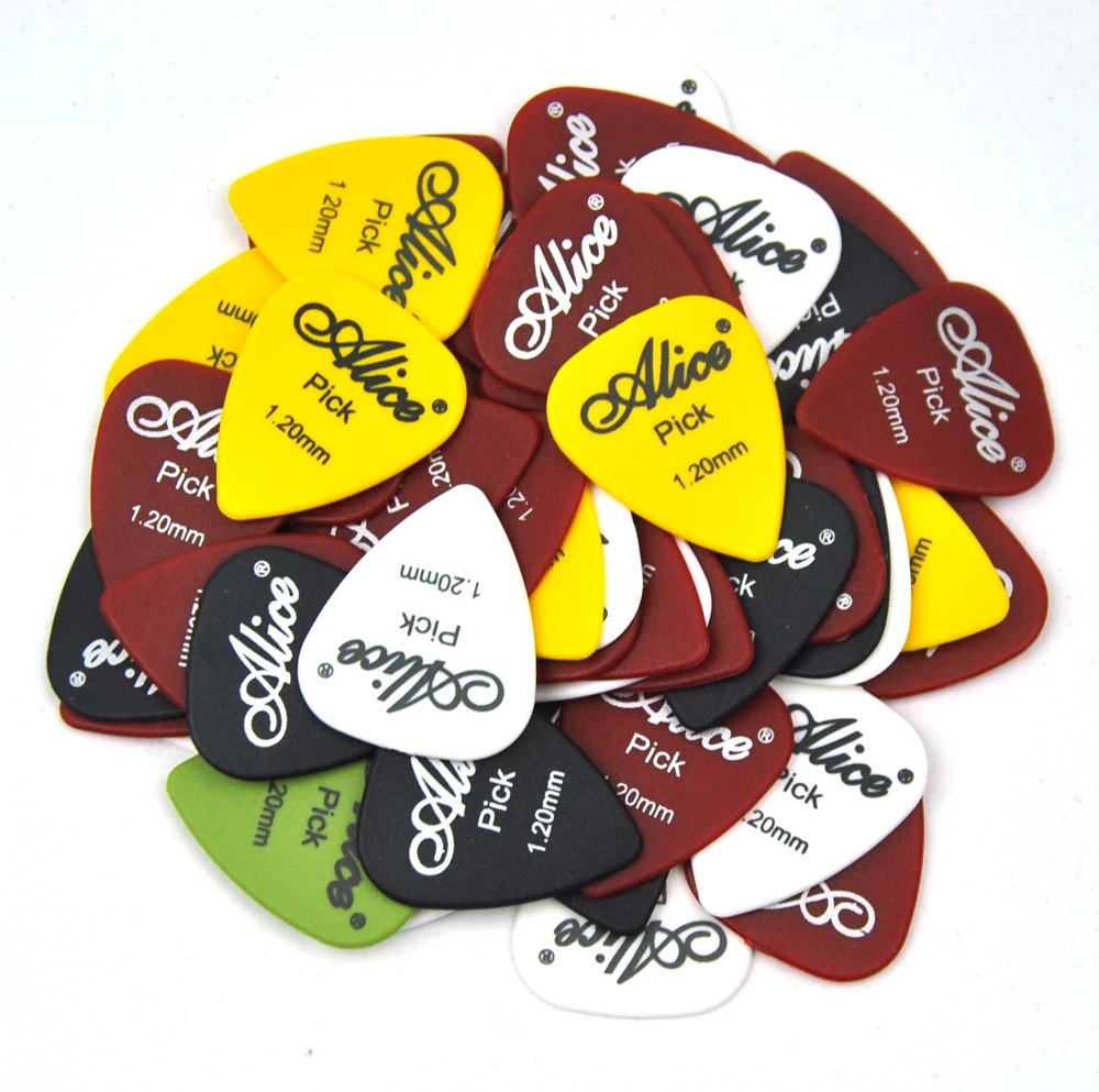 100pcs Heavy 1.2mm Alice Matte ABS Guitar Picks Plectrums For Electric