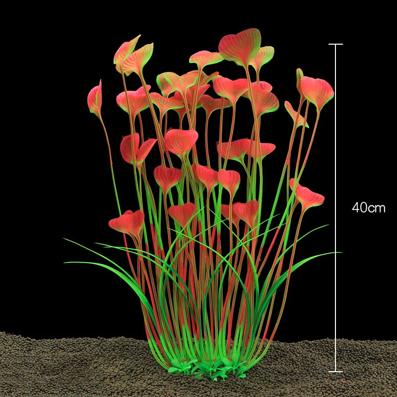 40 см искусственные аквариумные растения водный аквариум с травой Декор украшение аквариума орнамент ландшафтное украшение
