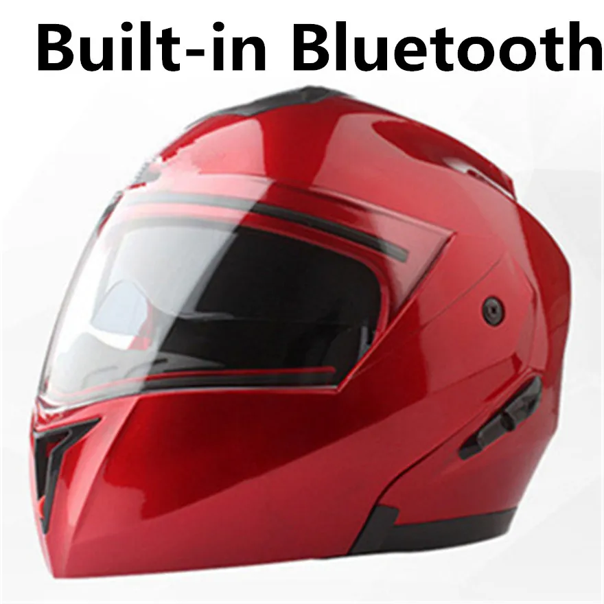 Горячая Bluetooth мотоциклетный шлем встроенный домофон Dot Стандартный шлем Rider BT говорящий с FM радио