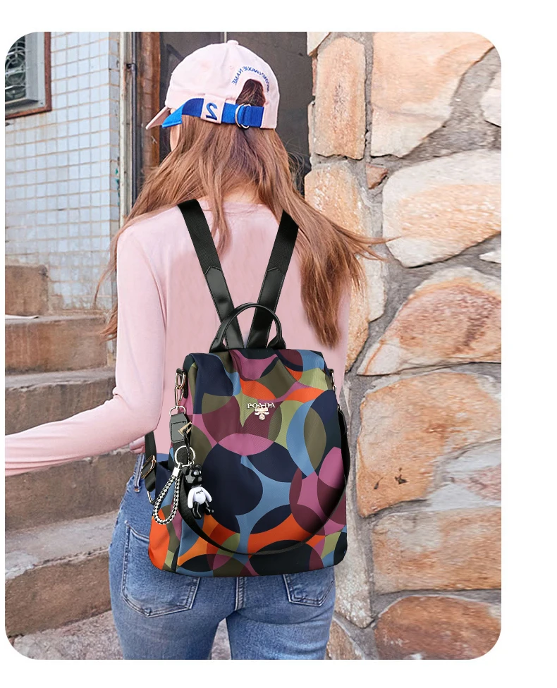 Модный красочный мяч рюкзак Anti Theft рюкзак для подростков обувь девочек для женщин Оксфорд Multifuction Bagpack школьный повседневное