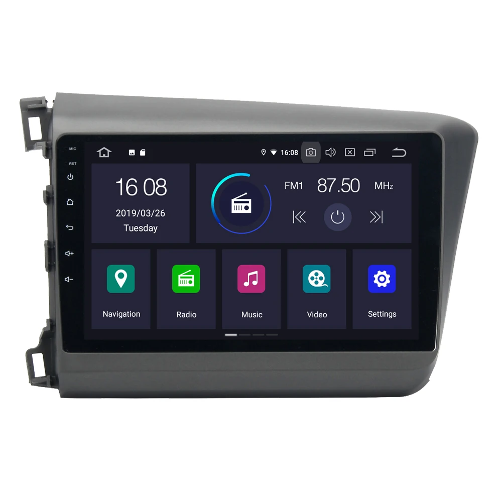 Flash Deal For Honda for Civic 2012-2014 Android 9.0 2G+16G Quad Core Autoradio Car Radio Stereo GPS Navigation Multimedia Player NO DVD 0