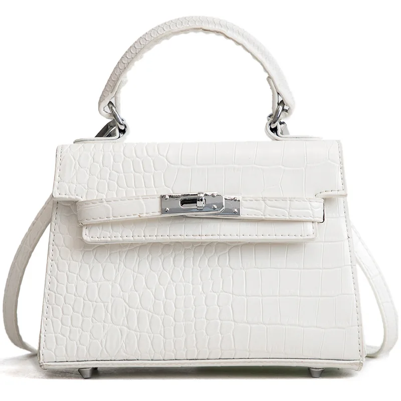 

Women's handbag 2019 hot sale mini solid color crocodile pattern ladies clutch bag high quality PU girl shoulder Messenger bag