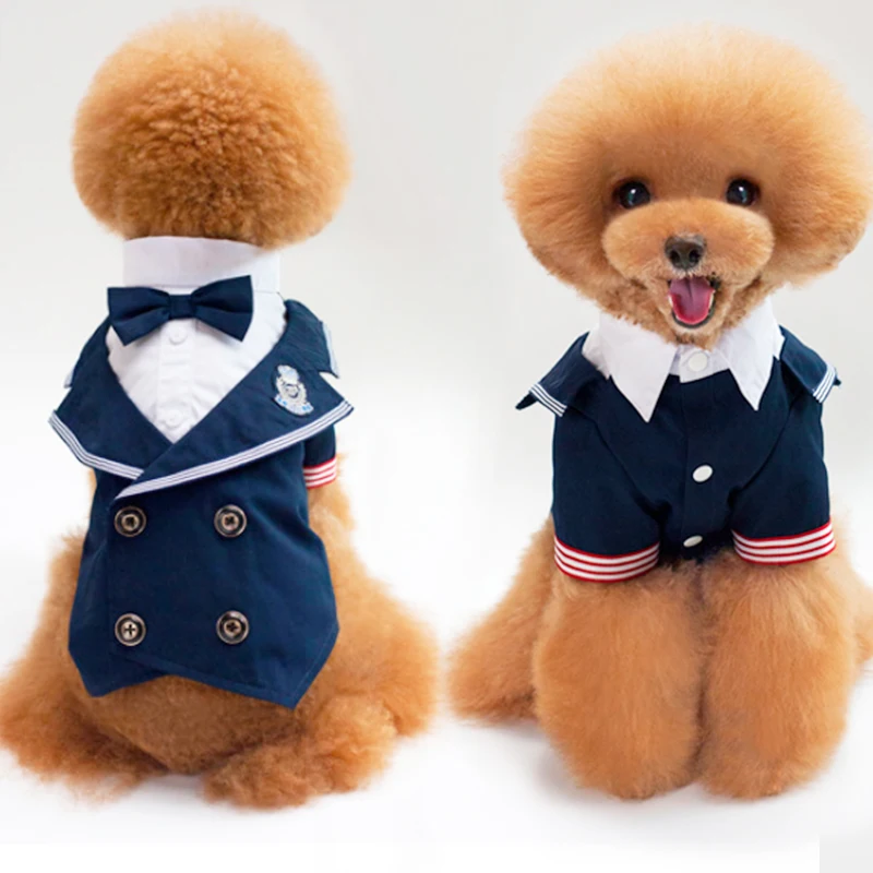 

Pet Dog Clothes For Dogs Goods For Pets Navy Suit Dog Cats Animal Coat Jacket Clothes For Chihuahua York Ropa Para Perros30