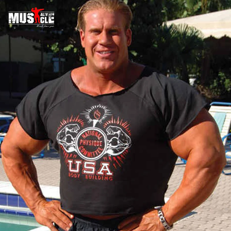 Buy MUSCLE ALIVE New Bodybuilding Rag Top 100 Cotton Short Sleeve Muscle