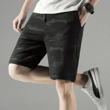 Мужские камуфляжные шорты, летние новые тонкие мужские повседневные камуфляжные шорты для бега, свободные мужские спортивные шорты до колен