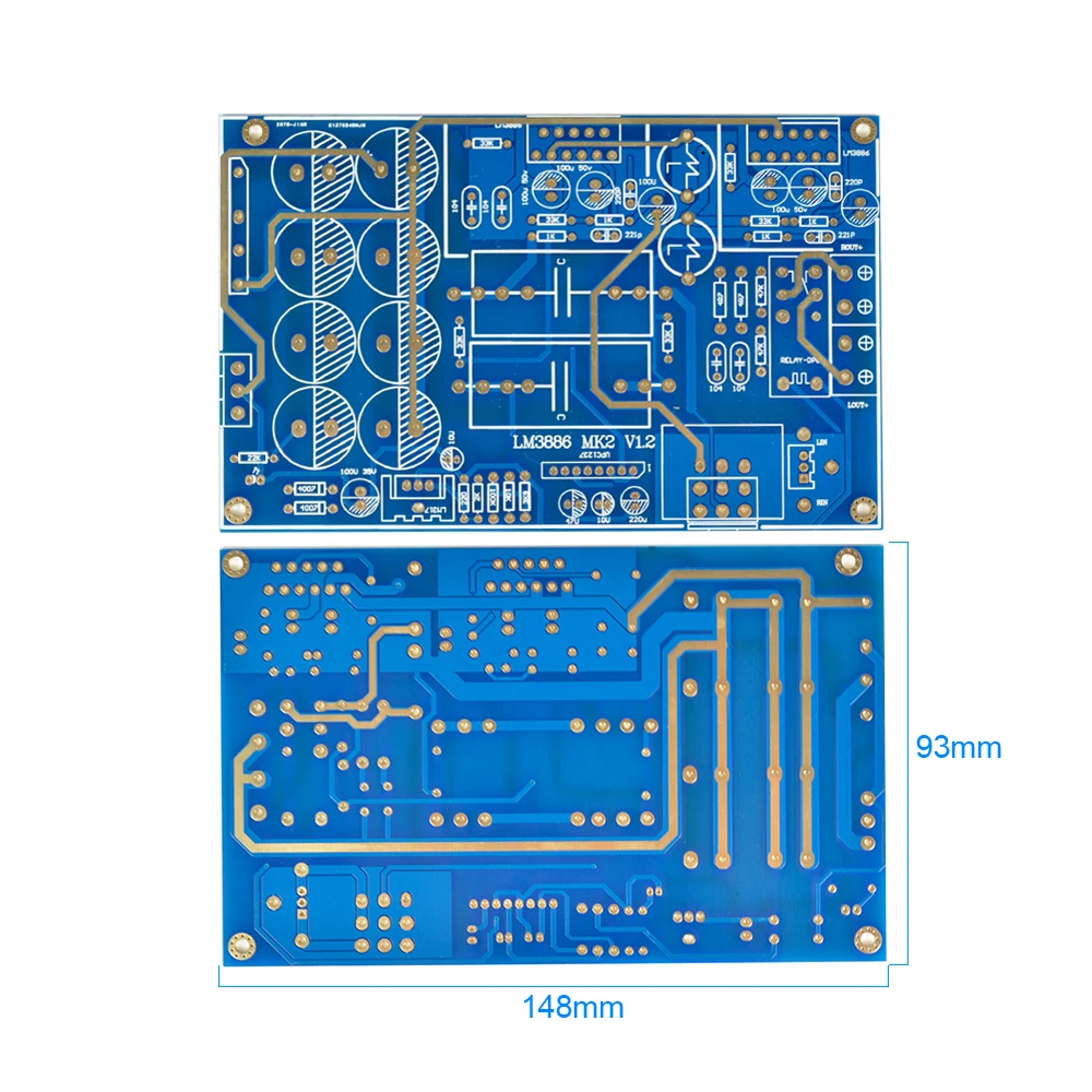 AIYIMA LM3886 усилитель мощности аудио Плата 2,0 каналов Топ компонент коллектор Плата усилителя DIY наборы 68Wx2