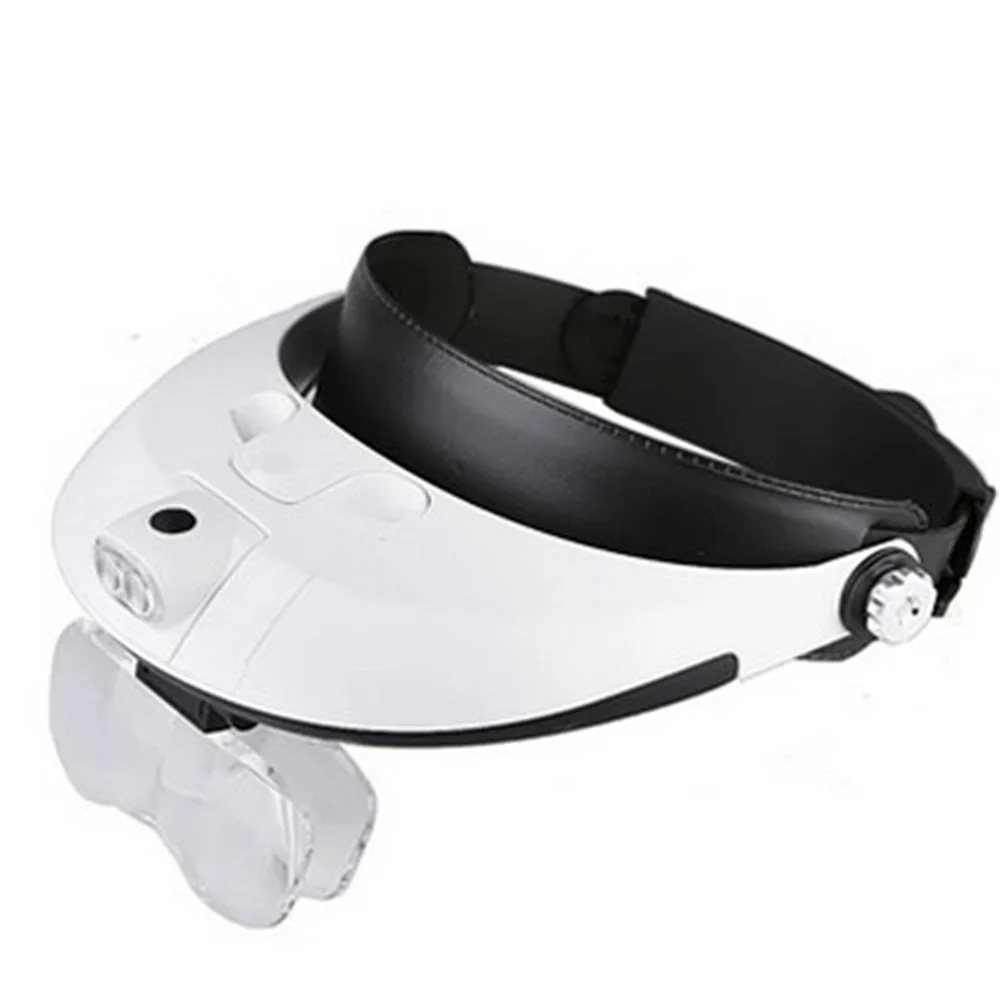 1 PC Head-mounted Magnifier 2 LED 5x 10x Reading Prptect Eyesight HD Maintenance of Mobile Phones Watches Repair | Инструменты