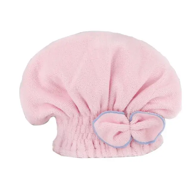 Ouneed Полотенца Кепки женщины недавно текстильная из микрофибры Полотенца тюрбан волосы шляпа завернутый девушки Ванна впитывающее полотенце мягкие быстрое высыхание - Цвет: Розовый