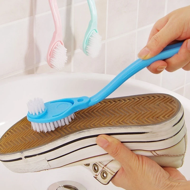 New Arrival Double Head Long Handle Shoe Brush For Shoe Care Wash