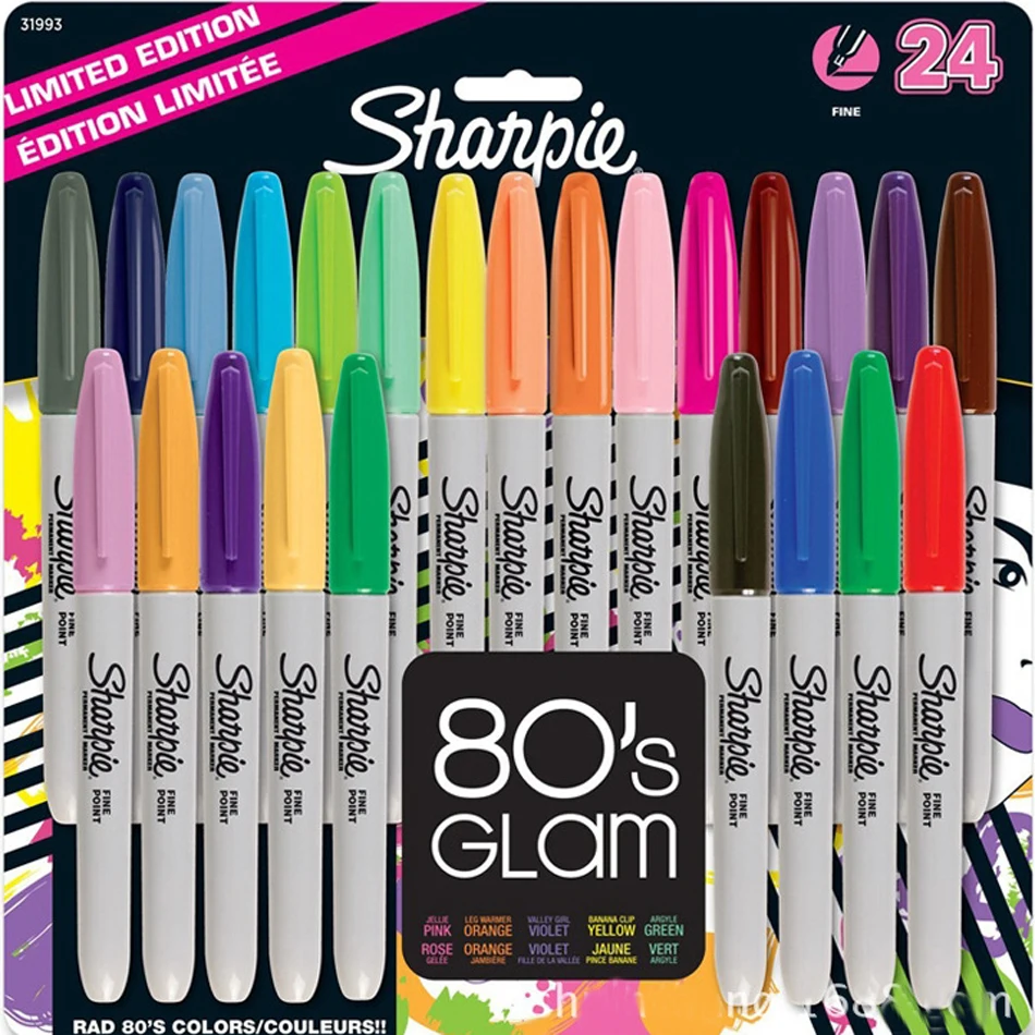 

1mm Quality Sharpie Permanent Markers Sharpie Fine Point Permanent Marker 12/24 Colors Associated Colors