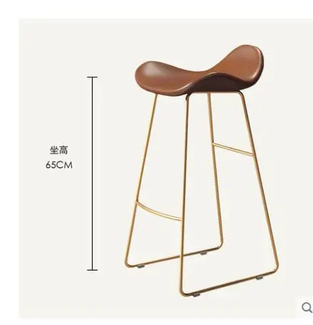 Скандинавское барное кресло креативные современные ровные цилиндры стул передний стол стул повседневное молочный чай кофейня высокий