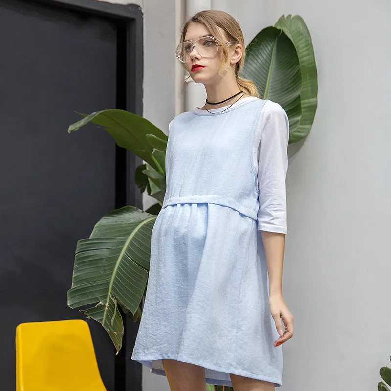 

Maternity Dress 2018 Spring Fashionm Short Sleeve Clothes For Pregnant Women Pregnancy Clothing Nursing Dresses