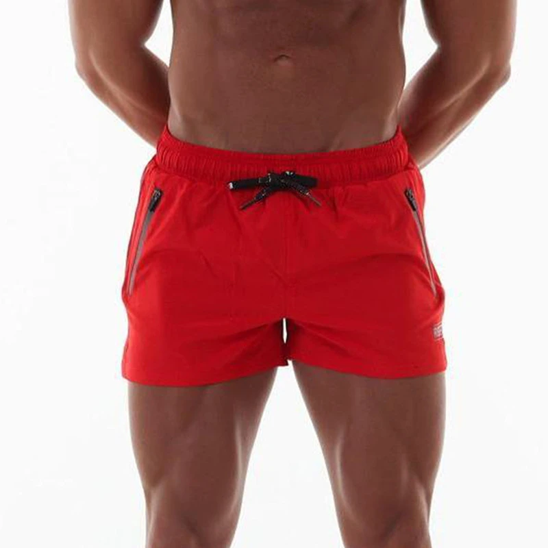 

2019 summer Solid color mesh compression quick-drying shorts men's sweatpants gyms Fitness Men shorts slim fit clothes