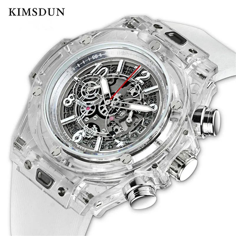 

Luxury Brand Men Women Watches KIMSDUN Silicone Band Quartz Watch Men 3ATM Resistant Women Watch Sport Men 's Watches Mont