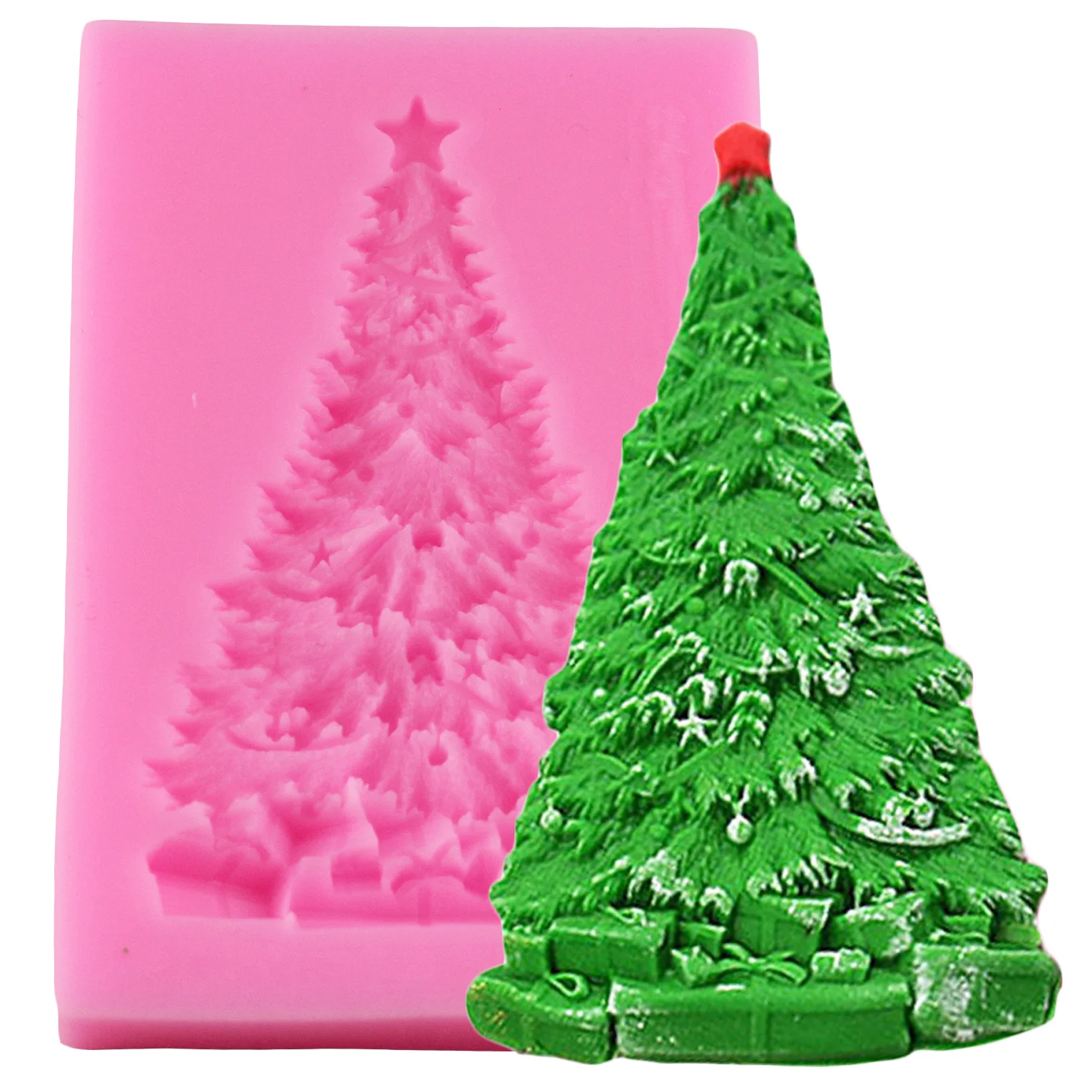 

1pc Christmas Tree Silicone Mold Fondant Mold Cake Decorating Tools Chocolate Gumpaste Mold