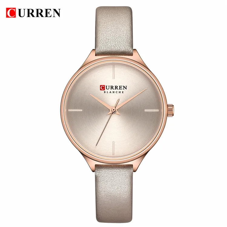 Новинка года; дизайнерские классические женские часы CURREN; серебристые женские часы; модные повседневные кварцевые часы из нержавеющей стали - Цвет: L khaki