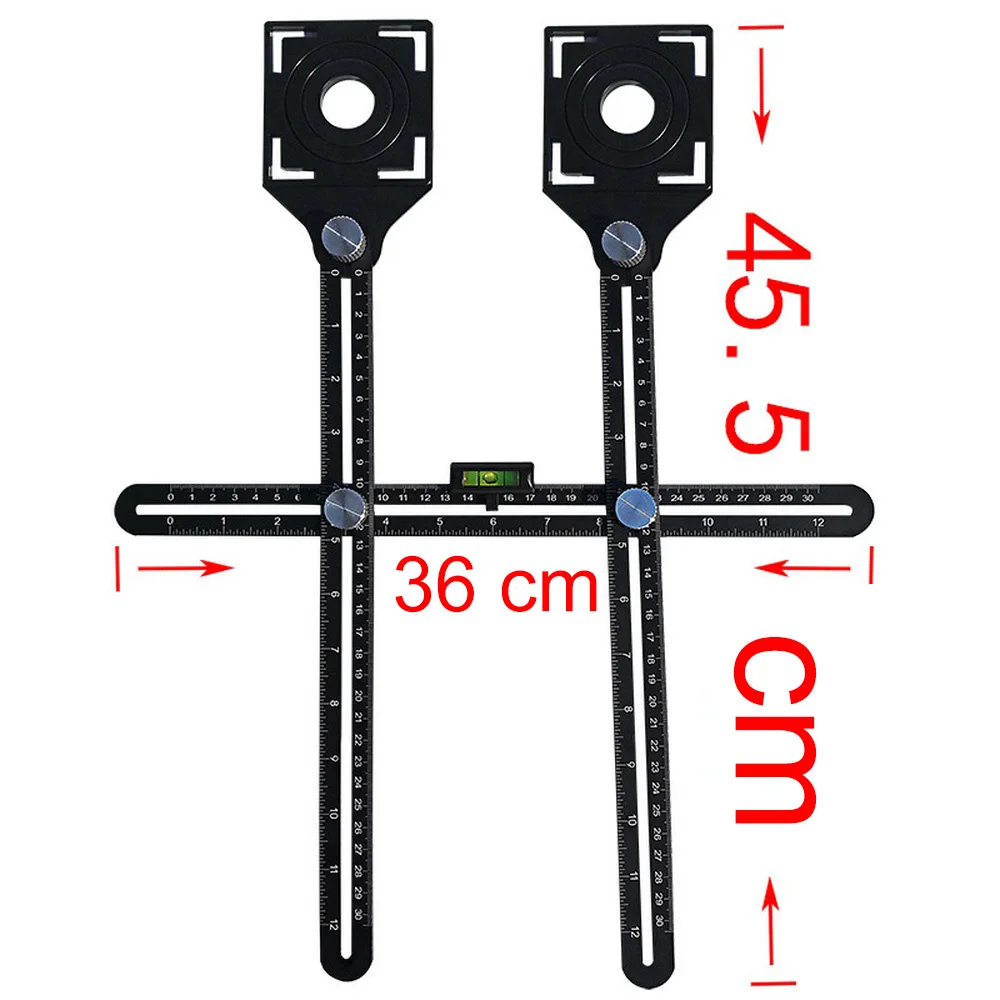 Плитка отверстие локатор многофункциональный регулируемый инструмент кладки стекла фиксированный удар угол измерительная линейка плитка артефакт шаблон