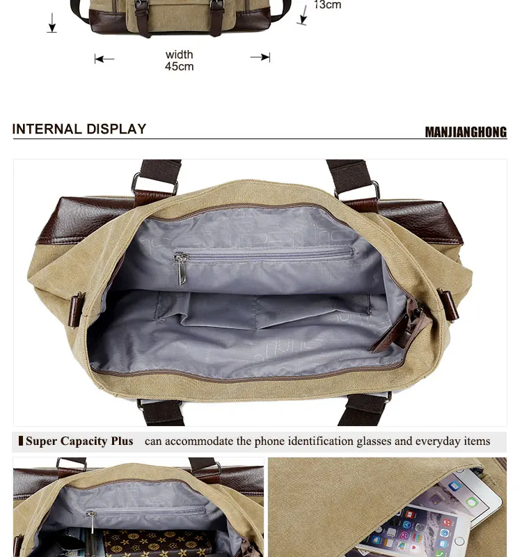 Большие повседневные парусиновые мужские дорожные сумки из лоскутной кожи дорожная сумка мужская сумка через плечо дорожная сумка 1324